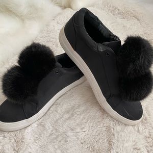 Black Mossimo Puff Ball Platform Sneakers Slip on